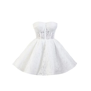 پیراهن کوتاه لمیا سفید