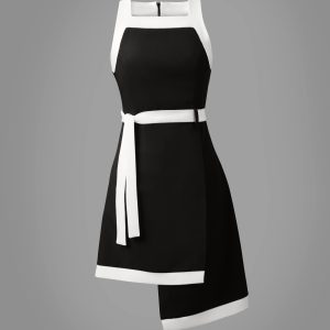 پیراهن یقه خشت ناز کوتاه