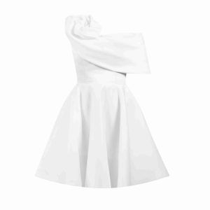 پیراهن کوتاه ارکیده سفید