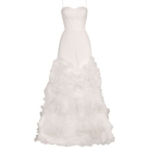 پیراهن ماکسی پرنیان سفید