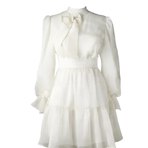 پيراهن كوتاه پونه سفید