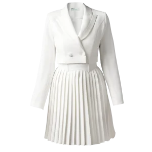 ست كت و پيراهن شقايق سفید