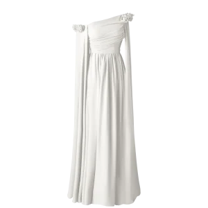 پيراهن ماکسی گلی سفید