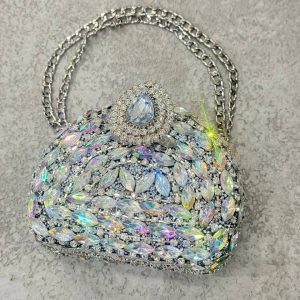 کیف نیم دایره فول نگین