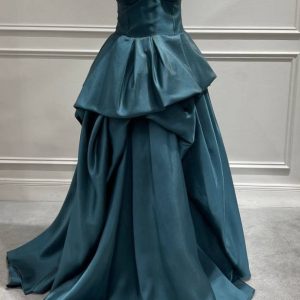 پیراهن ساتن دکلته سیندرلا